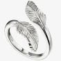 Sterling Silver Double Feather Wrap-Around Ring R3701