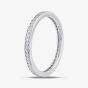 Silver Cubic Zirconia Full Eternity Band Ring OJR0222