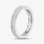 Silver Cubic Zirconia Full Eternity Band Ring OJR0228