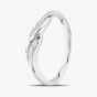 Sterling Silver Cubic Zirconia Two Row Twist Ring ML06385A