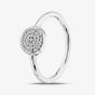 Sterling Silver Round Cubic Zirconia Pave Ring SR07659F