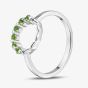 Sterling Silver & Peridot Open Circle Ring MR-1055PE