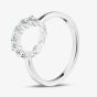 Sterling Silver & Blue Topaz Open Circle Ring MR-1055BT