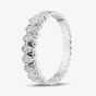 Sterling Silver Tapered Baguette Cubic Zirconia Half Eternity Ring 042-56904/SP