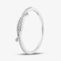 Sterling Silver Cubic Zirconia Crossover Ring 042-57263/SP
