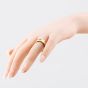Silver Gold Plated Patterned Buckle Ring S2009Y