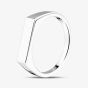 Rhodium Plated Sterling Silver Slim Signet Ring 8.81.0579