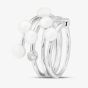 Sterling Silver Freshwater Pearl Multi Row Ring ROW70018FW