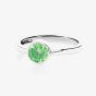 Silver May Green Cubic Zirconia Ring WR1282-CZ-E