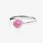 Silver October Pink Cubic Zirconia Ring WR1282-CZ-PT
