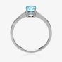 Silver March Oval 'Aquamarine Blue' Cubic Zirconia Ring OJS0018R-CZ-AQ