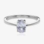 Silver April Oval 'Diamond White' Cubic Zirconia Ring OJS0018R-CZ-D