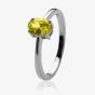Silver November Oval 'Citrine Yellow' Cubic Zirconia Ring OJS0018R-CZ-CI