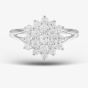 Sterling Silver & Cubic Zirconia Flower Cluster Ring DPR3598SIL