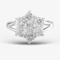Sterling Silver & Cubic Zirconia Flower Cluster Ring DPR7084SIL