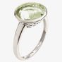 9ct White Gold Round Faceted Green Amethyst Ring 9DR389/GAM/W