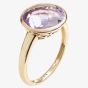 9ct Gold Single Stone Faceted Amethyst Ring 9DR389-AM-Y