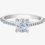 Platinum Lab Grown 1.29ct Diamond Shoulder Set Solitaire Ring 31137/120