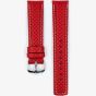 HIRSCH CARBON Long Embossed Red Leather Watch Strap 025 92 0 20-2