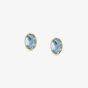 Nomination Gold Plated Sky Blue Cubic Zirconia Oval Stud Earrings 027841/006