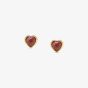 Nomination Gold Plated Red Cubic Zirconia Heart Shaped Stud Earrings 027843/005