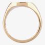 9ct Gold Mens Half Engraved Heavy Cushion Signet Ring FSR2-13X12