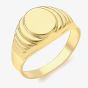 9ct Yellow Gold Ribbed Signet Ring 1.81.0249