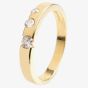 18ct Gold Three Stone Diamond Set Band Ring 18DR171-Y