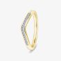 9Ct Yellow Gold Dipped Diamond Ring WAV-240-020-012-9Y L