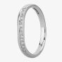 9ct White Gold 2.5mm  Pavé-set Diamond Curved Wedding Ring 8643/9W/DQ10