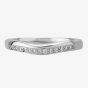 9ct White Gold 2.5mm  Pavé-set Diamond Curved Wedding Ring 8643/9W/DQ10