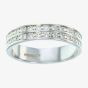 9ct White Gold 4mm Double Channel Set Diamond Wedding Ring 8598W/9W/DQ10
