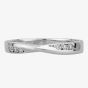 9ct White Gold 3mm Diamond Narrow Twist Wedding Ring 8902W/9W/DQ10