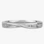 Platinum 3mm Narrow Diamond Twist Wedding Ring 8432/PL/DQ10