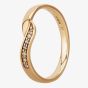 9ct Yellow Gold 2.7mm Diamond Set Wishbone Wedding Ring 9306/9Y/DQ10