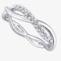 9ct White Gold 3.7mm Diamond Open Weave Wedding Ring 9087/9W/DQ10 
