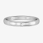 9ct White Gold 2.5mm 1 Diamond Court Wedding Ring ST-R53BVA