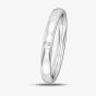 9ct White Gold 2.5mm 1 Diamond Court Wedding Ring ST-R53BVA