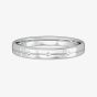 9ct White Gold 3mm 3 Diamond 1 Line Wedding Ring ST-R560TE