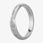 9ct White Gold 3mm Gypsy-set Diamond Twisted Wedding Ring 7707W/9W/DHSI