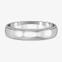 9ct White Gold 4mm D Shaped Mill Grain Edge Wedding Ring ST-R527A