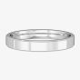 9ct White Gold 3mm Flat Court Bevelled Wedding Ring ST-R540B