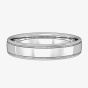 9ct White Gold 4mm Lattice Edge Court Ring R94C792