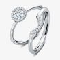 Geoghegan Cannele Platinum & Diamond 0.06ct Shaped Ring CAN109/P 