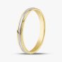 Brown & Newirth 9ct Two Colour Gold Wedding Ring 6005/3 9YW GTS