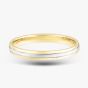 Brown & Newirth 9ct Two Colour Gold Wedding Ring 6005/3 9YW GTS