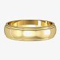 9ct 5mm D-Shape 1 Line Edge Wedding Ring ST-R428D