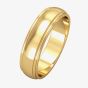 9ct 5mm D-Shape 1 Line Edge Wedding Ring ST-R428D