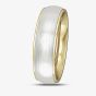 9ct Two-Tone Satin 6mm Court Ring R46E081