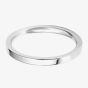 Platinum 2.0mm Flat Court Wedding Ring BFC2.0PlaT